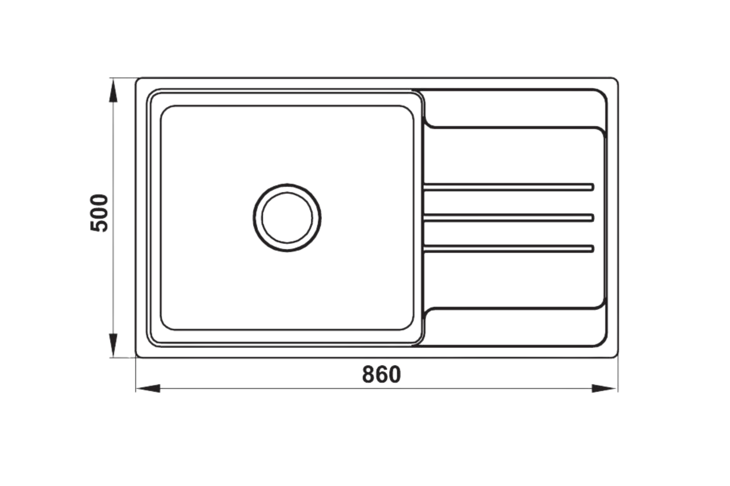 Chậu Rửa Bát 1 Hố Inox 304 Hafele HS20-SSN1S60 567.20.266