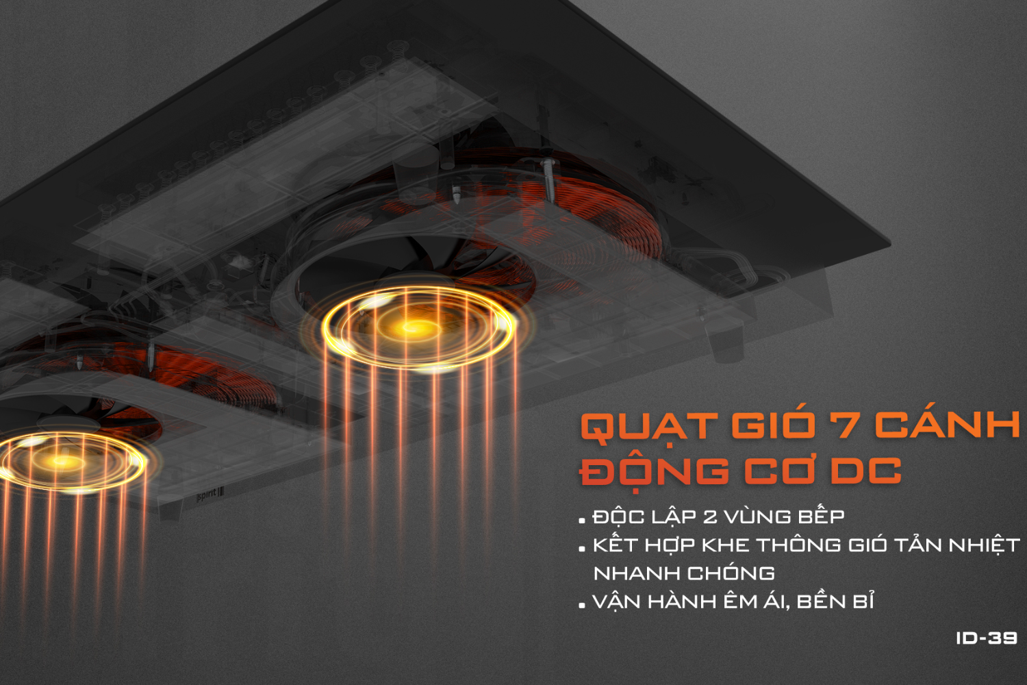 Bếp Từ Đôi Junger ID-39 | Lắp Âm/Dương 2 Vùng Nấu