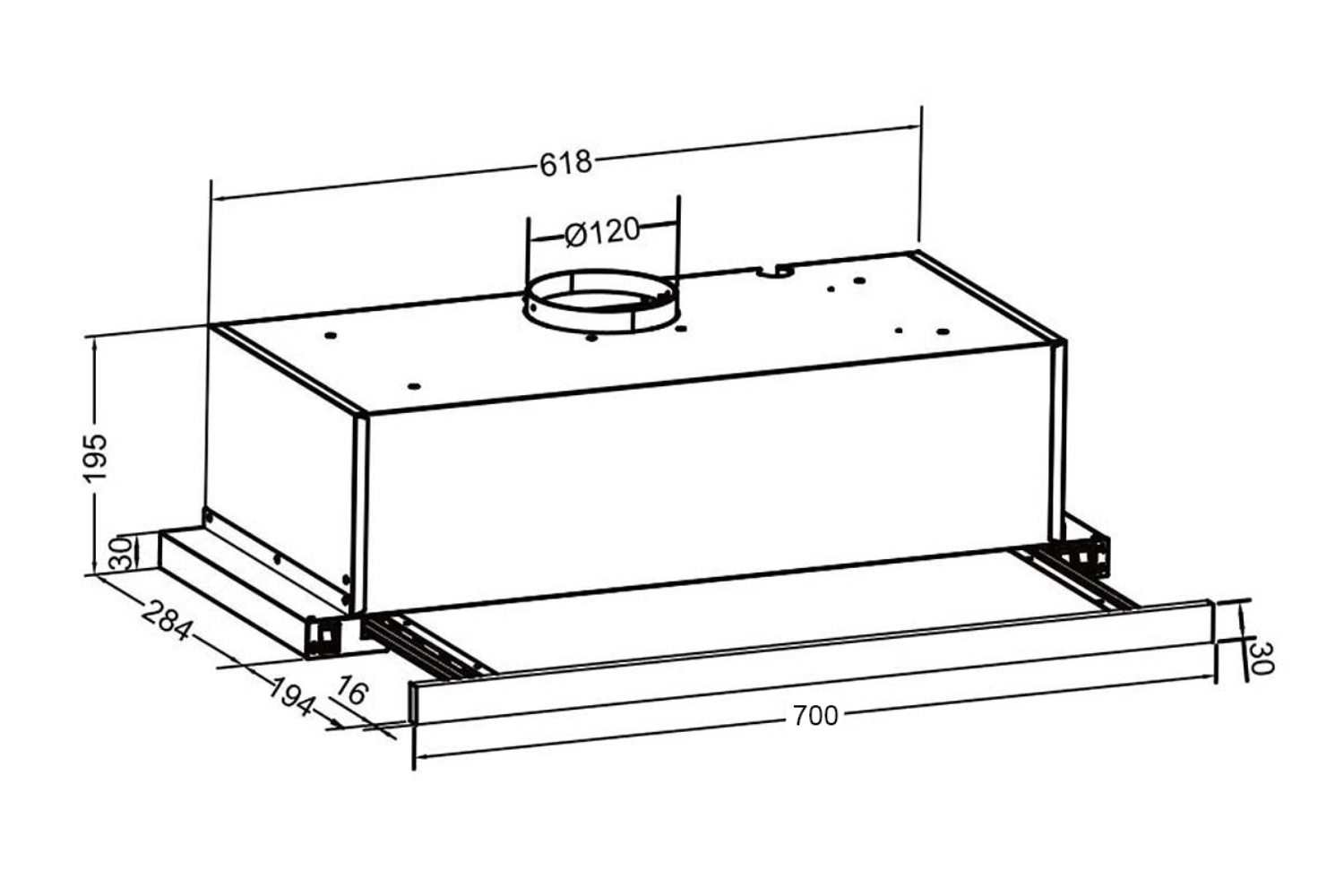Máy hút mùi âm tủ Eurosun EH-70AF85B | 70cm