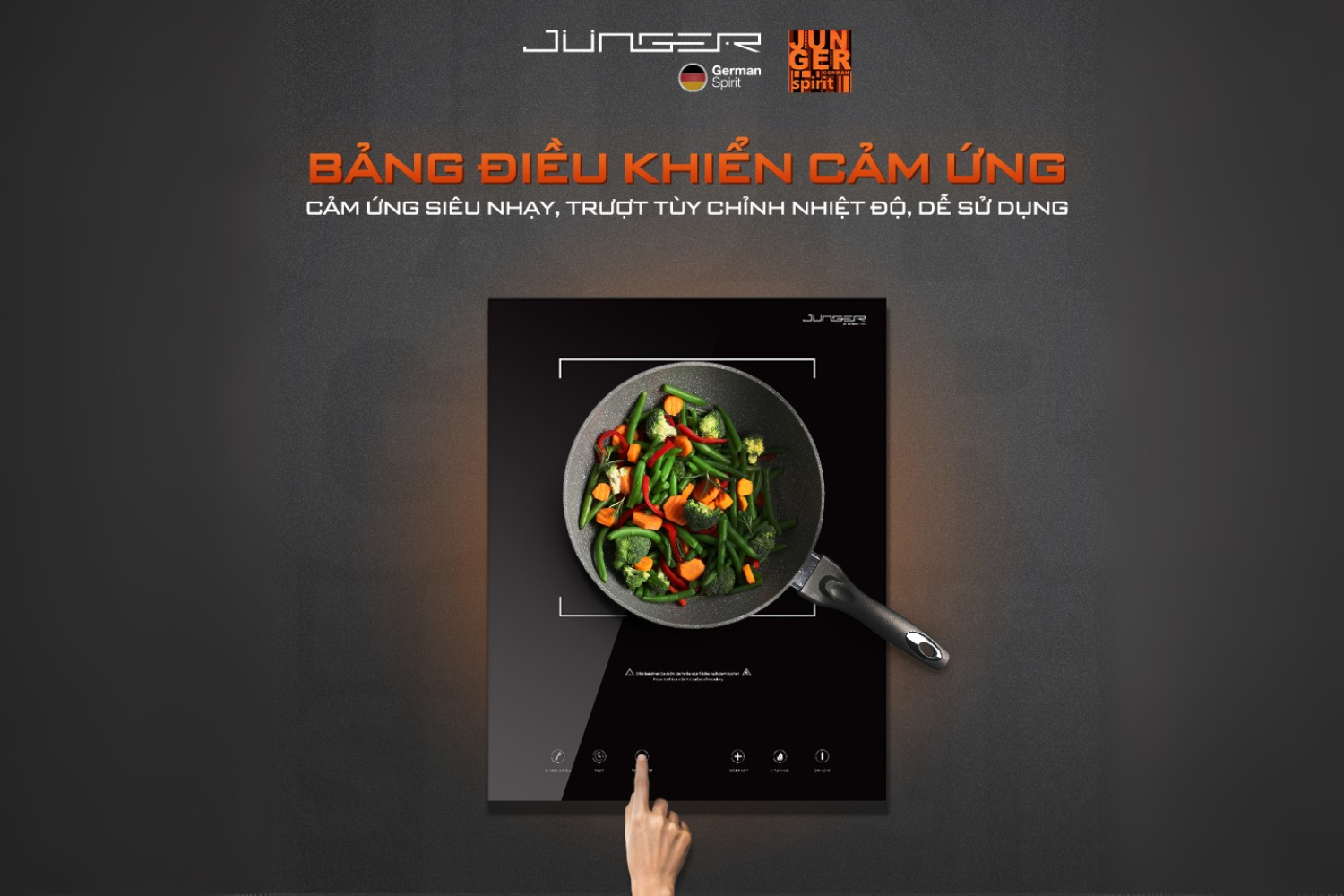 Bếp Điện Hồng Ngoại Junger MT-92 | Lắp Âm/Dương 1 Vùng Nấu