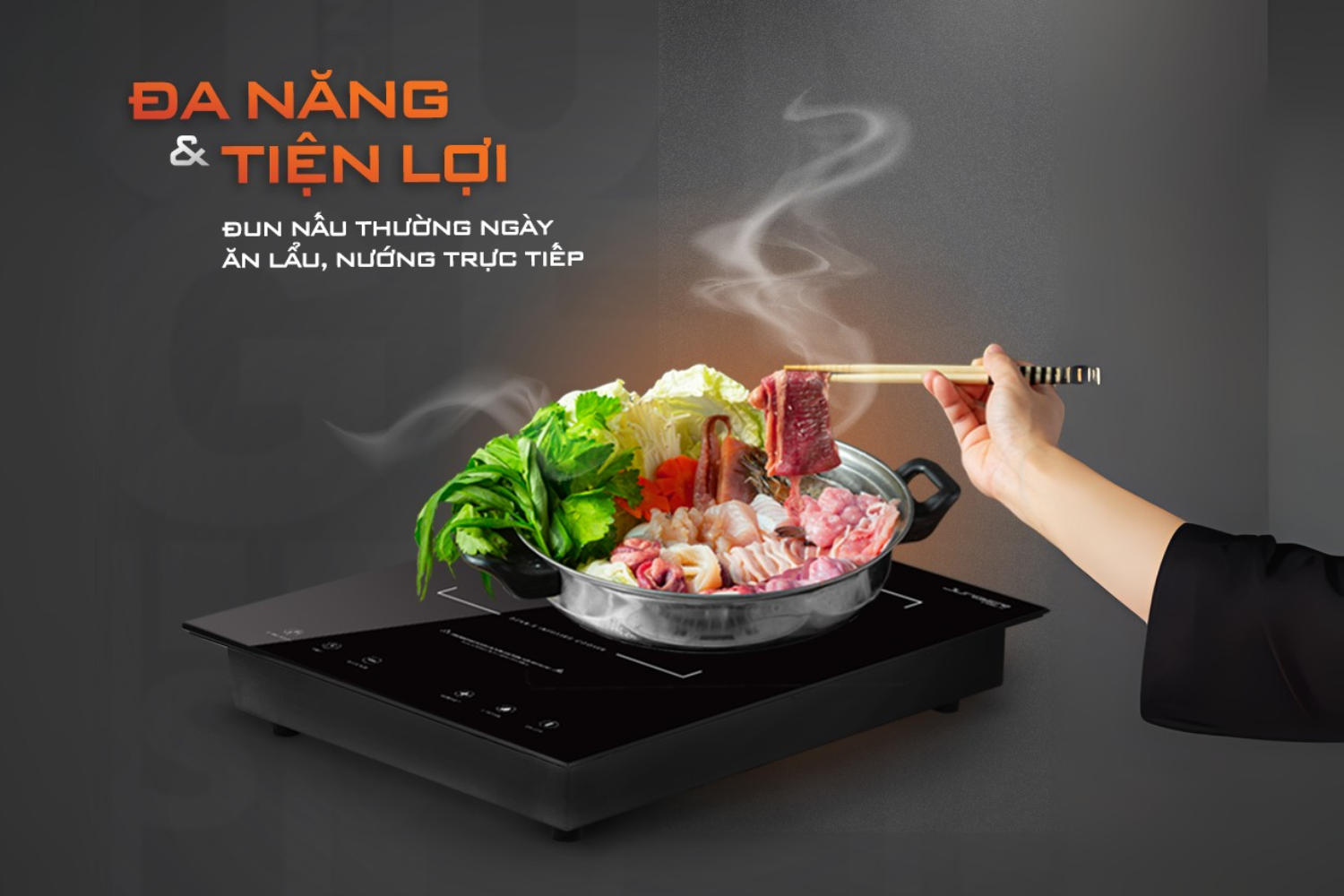 Bếp Điện Hồng Ngoại Junger MT-92 | Lắp Âm/Dương 1 Vùng Nấu