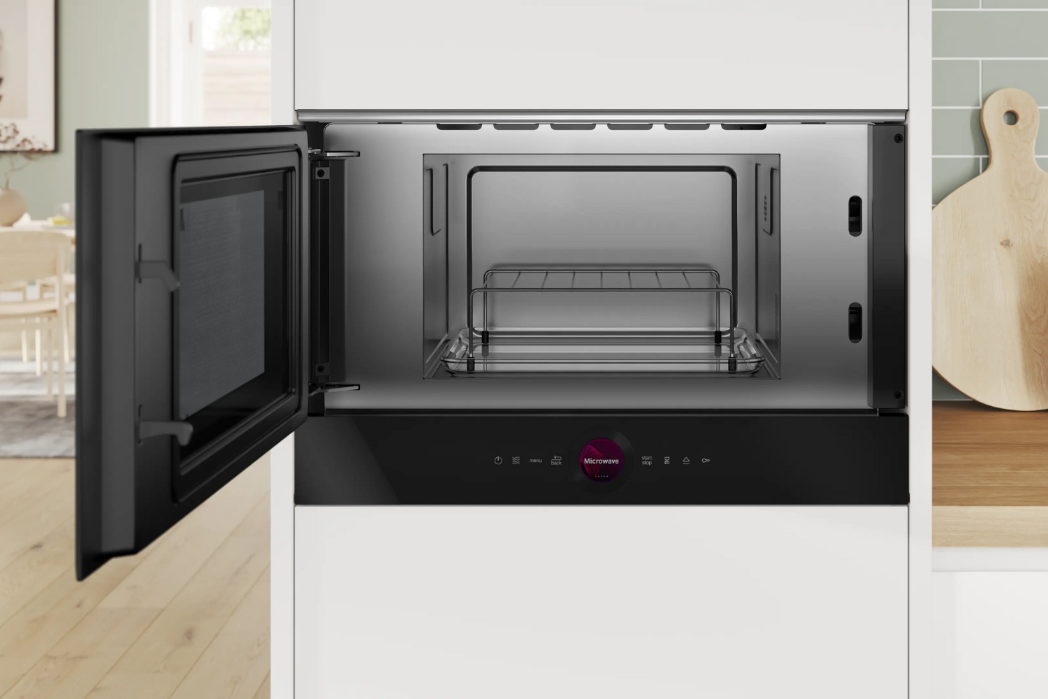 Lò Vi Sóng Có Nướng Bosch BEL7321B1 Serie 8 | Lắp Âm 21 Lít