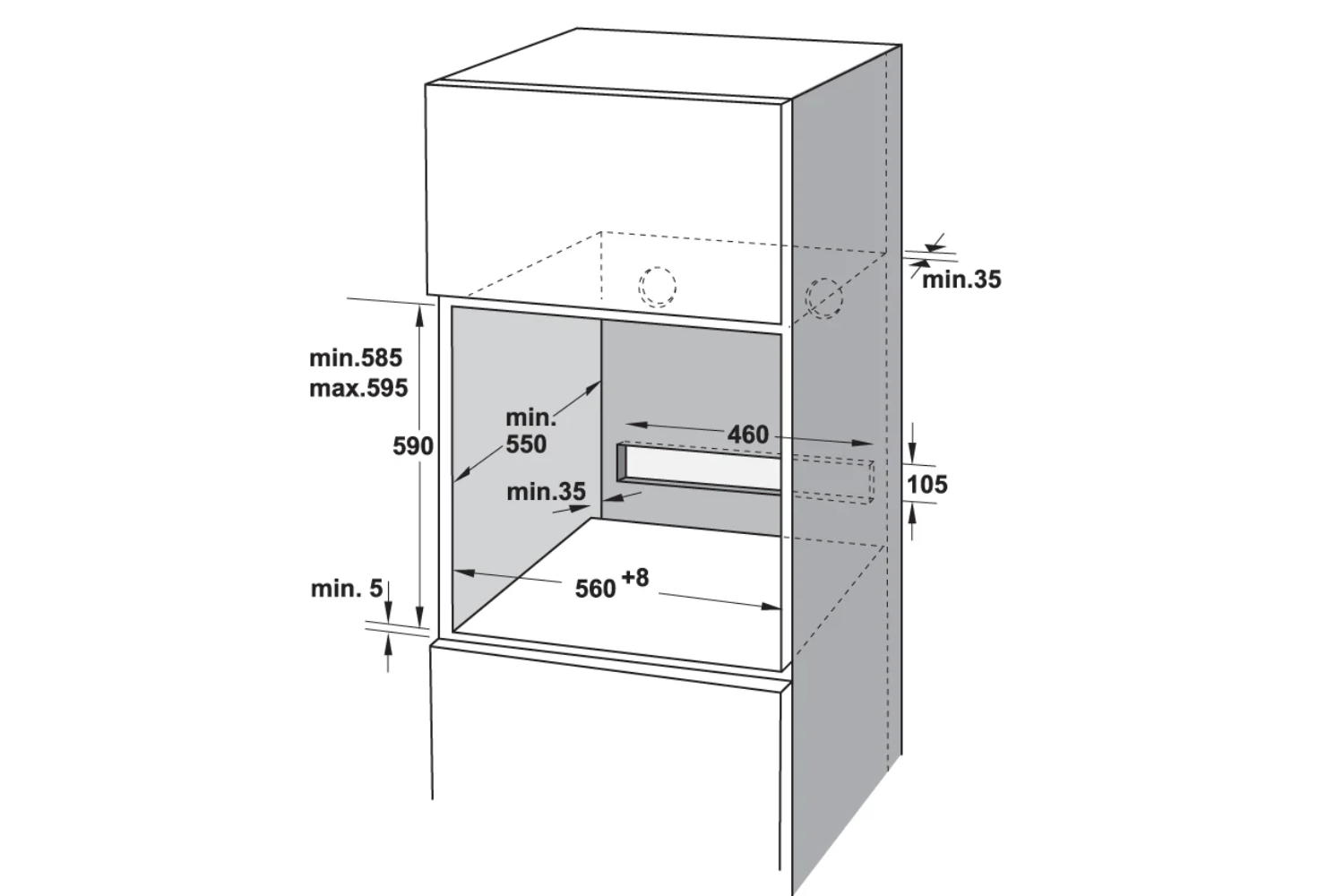 Lò Nướng - Hấp Hafele HSO-8T72A (538.61.461) | Lắp Âm 72 Lít