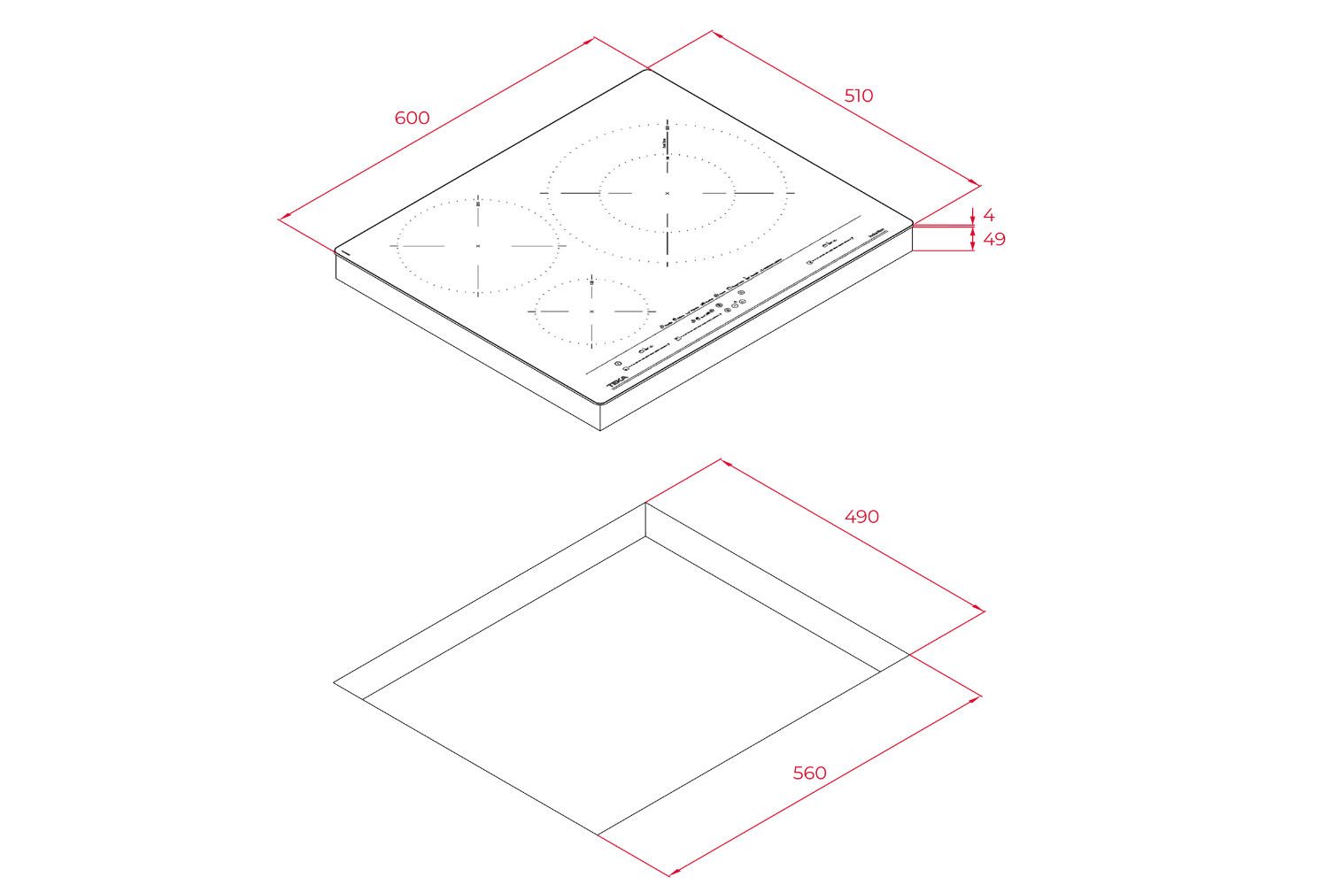 Bếp Từ Teka IZC 63632 BK MST | Lắp Âm 3 Vùng Nấu