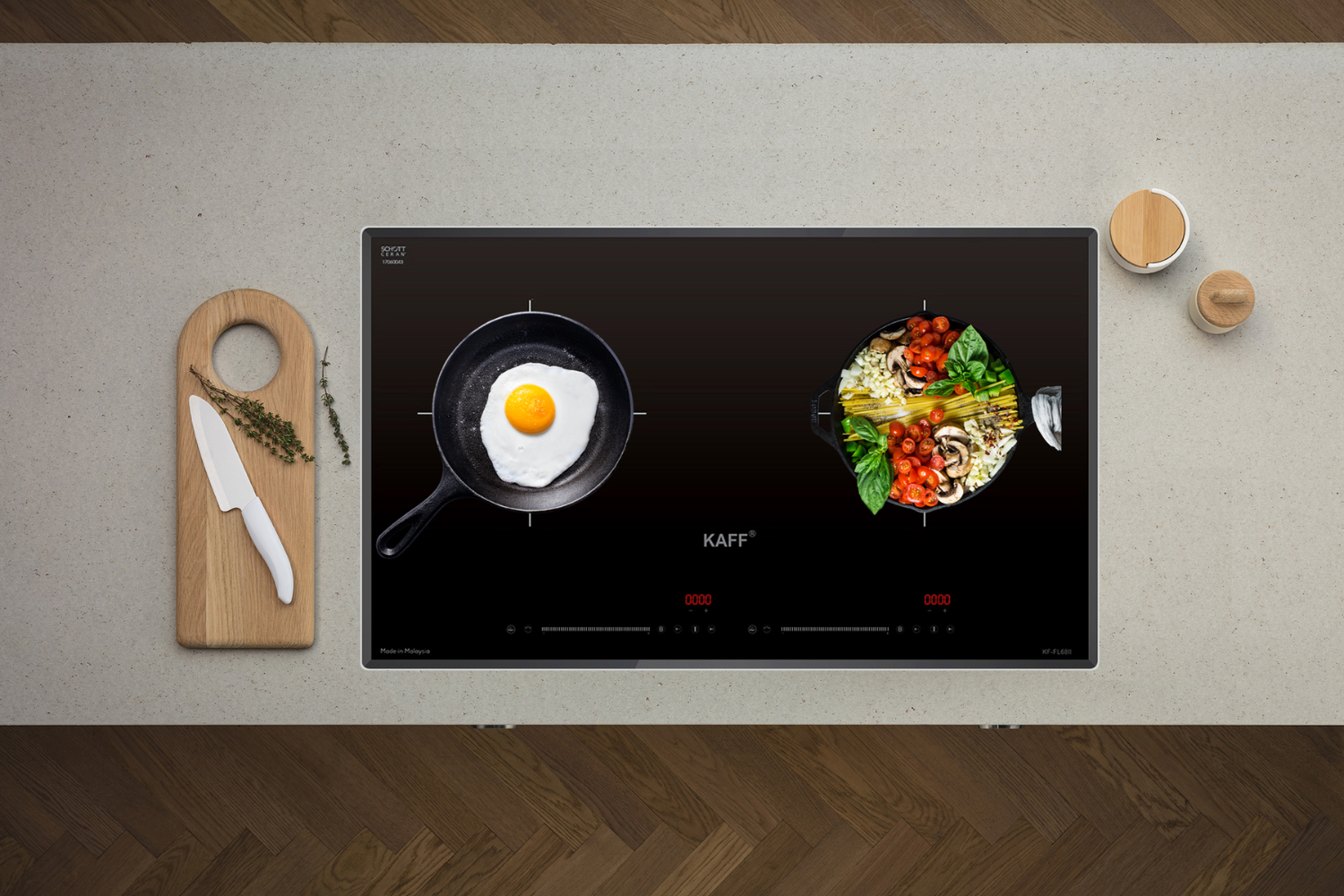 Bếp Từ Đôi KAFF KF-FL68II | Lắp Âm 02 Vùng Nấu