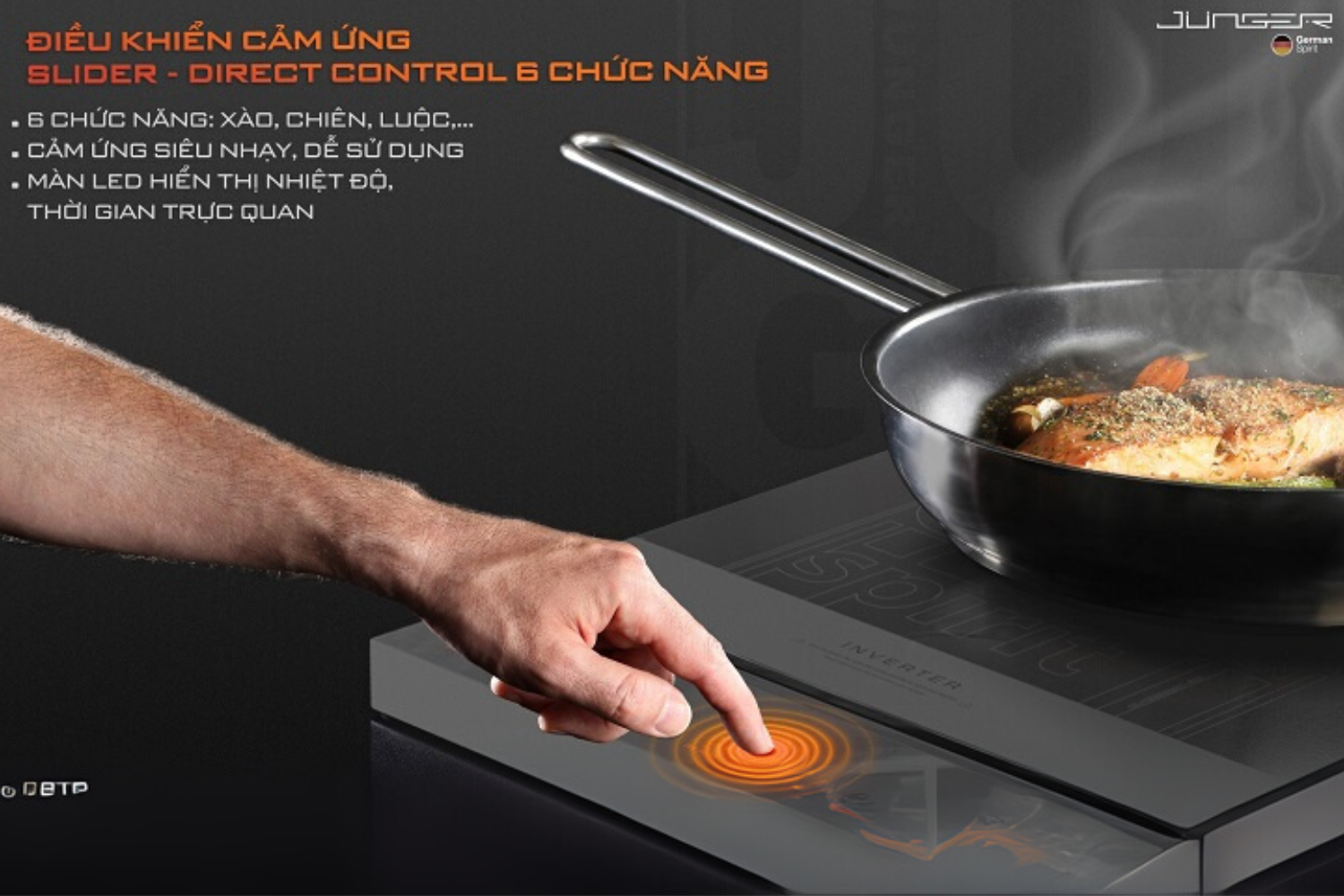 Bếp Từ Đơn Junger CEJ-105-I | Lắp Dương 1 Vùng Nấu