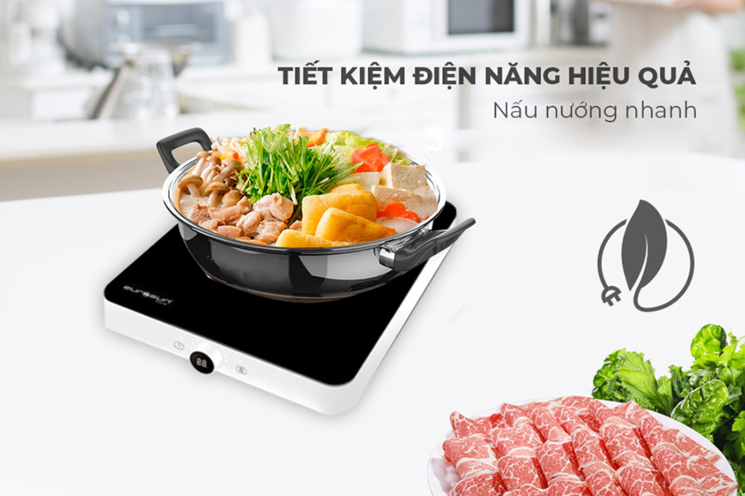 Bếp Từ Đơn Eurosun EU-T197 | Để Bàn 1 Vùng Nấu