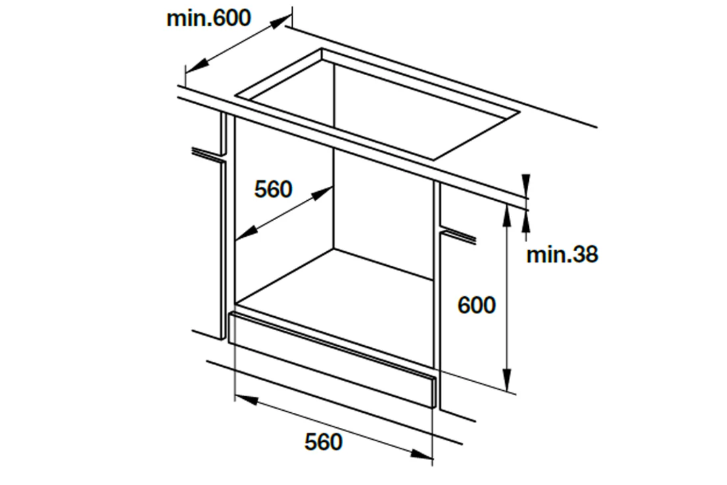Lò Nướng Âm Tủ Hafele HO-KT60A9 (535.02.611) | Dung Tích 65 Lít