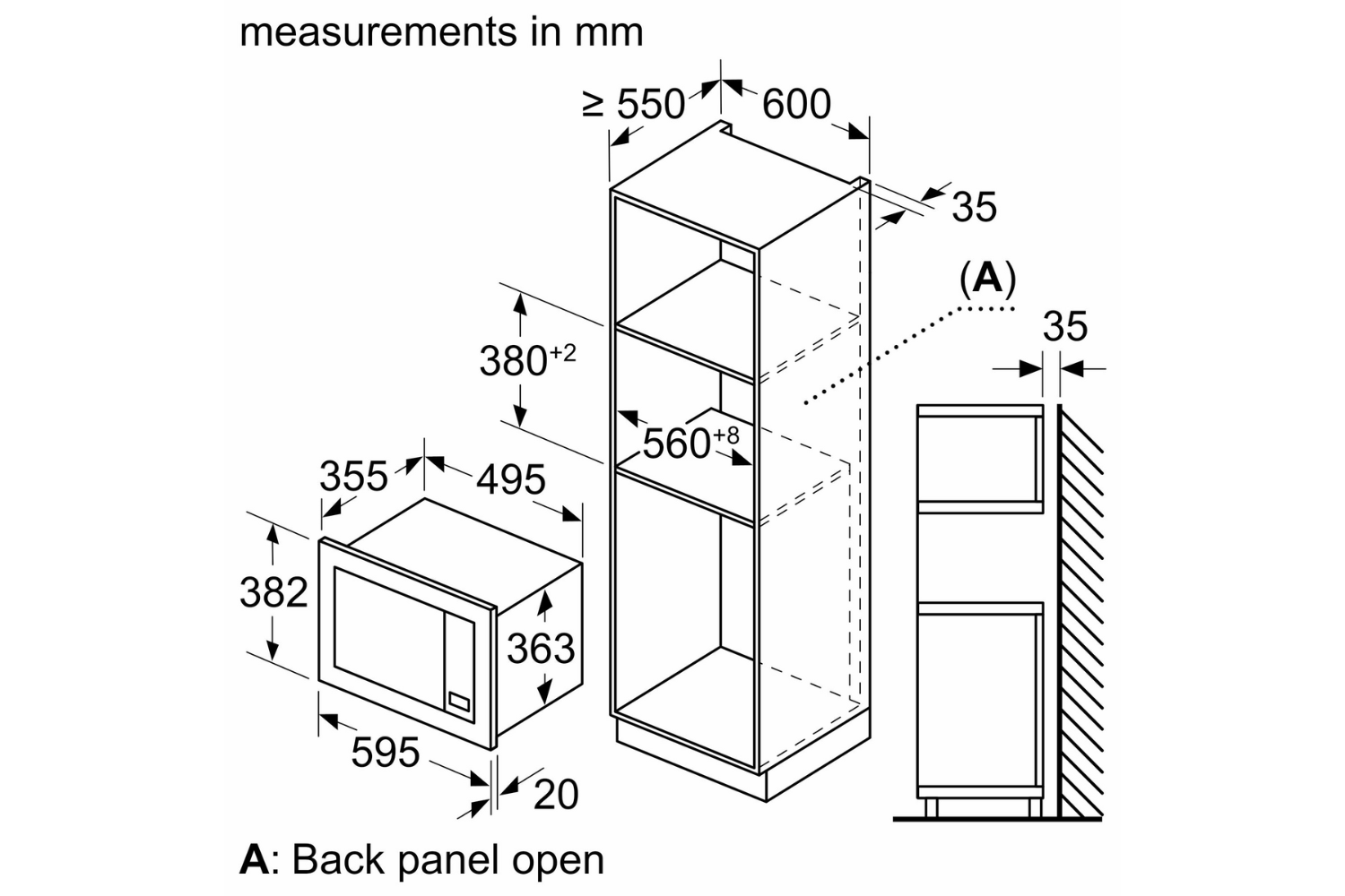 Lò Vi Sóng Có Nướng Bosch BEL653MB3 Serie 2 |  Lắp Âm 25 Lít