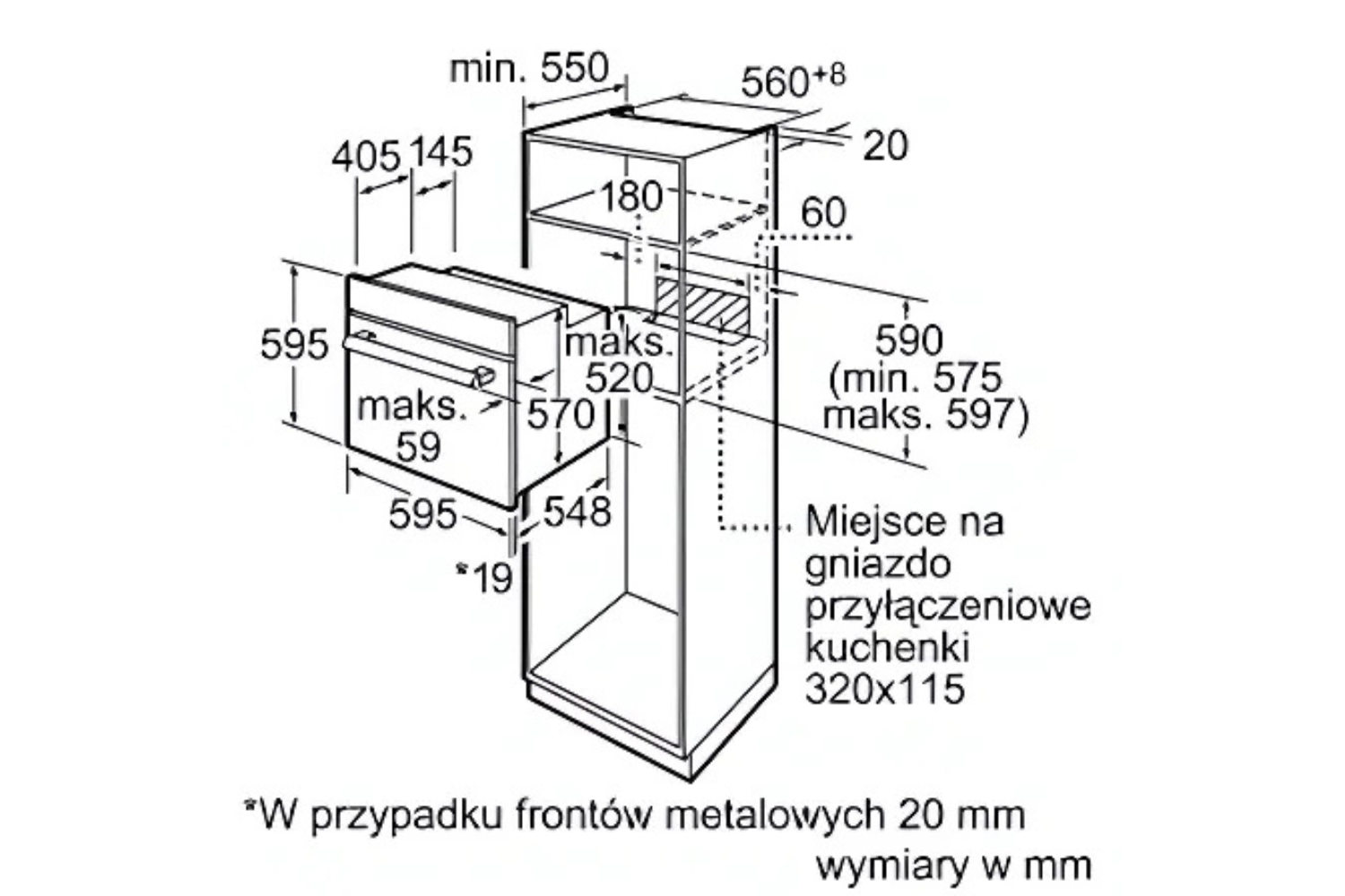 Lò Nướng Âm Tủ Bosch HBN231E2 Series 2 | Dung Tích 66 Lít