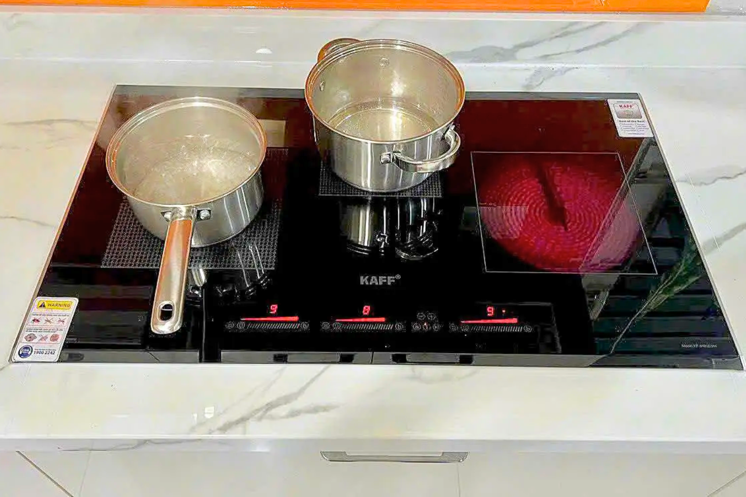 Bếp Từ Hồng Ngoại KAFF KF-IH6003IH | Lắp Âm 02 Từ + 01 Điện