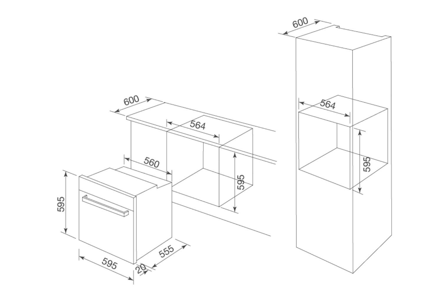 Lò Nướng Âm Tủ Malloca MOV-659I | Dung Tích 70 Lít