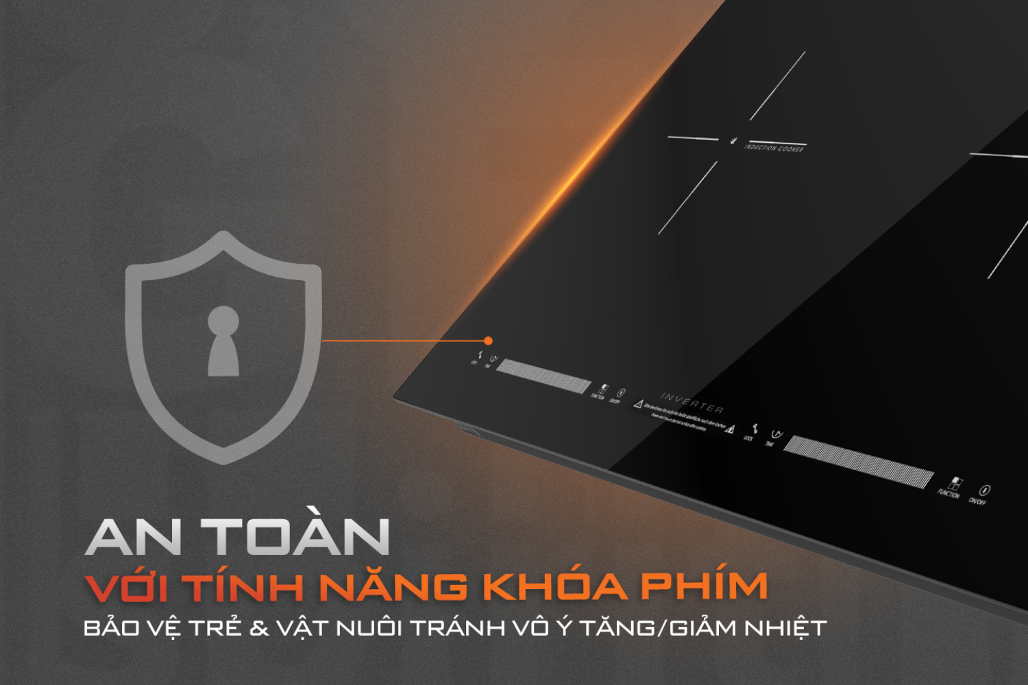 Bếp Từ Đôi Junger NKD-22+ | Lắp Âm/Dương 2 Vùng Nấu