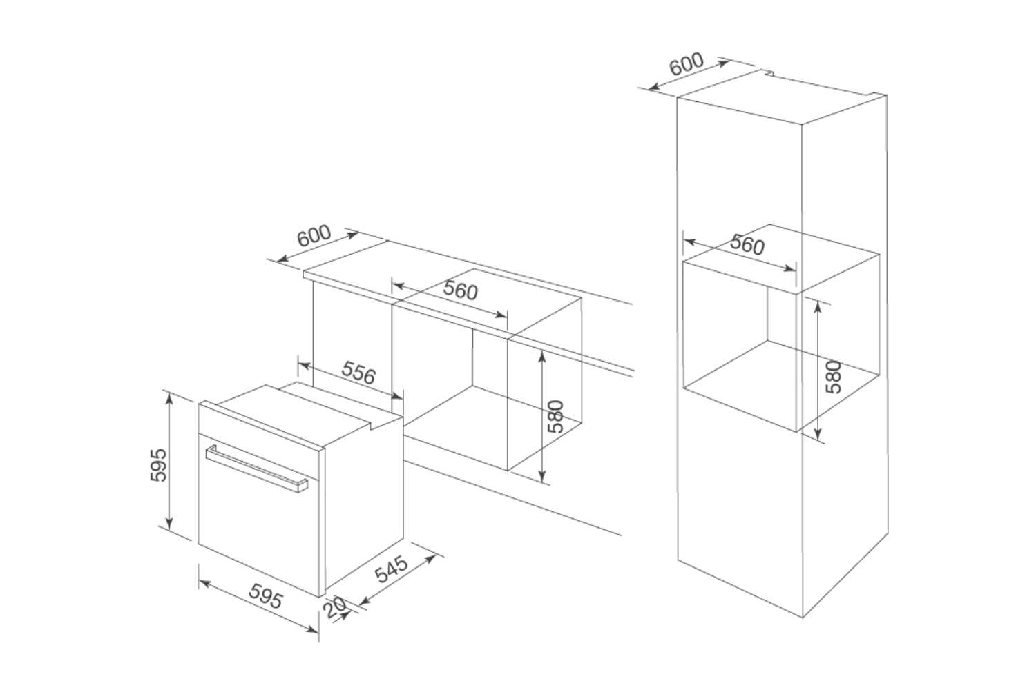 Lò Nướng Malloca MOV-655EST | Lắp Âm 65 Lít