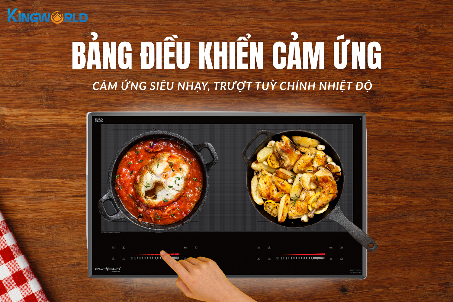 Bếp Từ Đôi Eurosun EU-T210Pro | Lắp Âm 2 Vùng Nấu