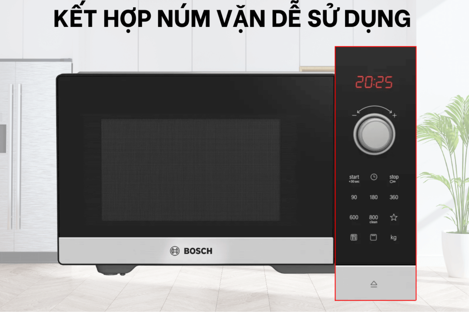Lò Vi Sóng Có Nướng Bosch FEL053MS1M Serie 2 | Để Bàn Độc Lập 20 Lít
