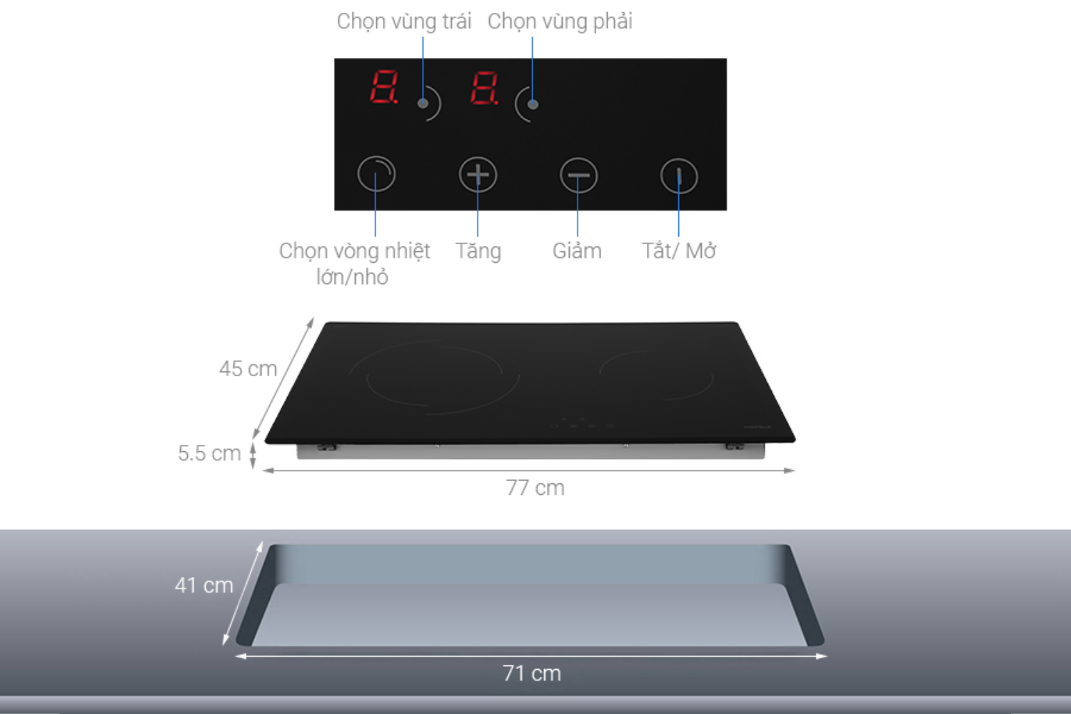 Bếp Điện Đôi Hafele HC-R772D (536.61.685) | 02 Vùng Nấu Hồng Ngoại