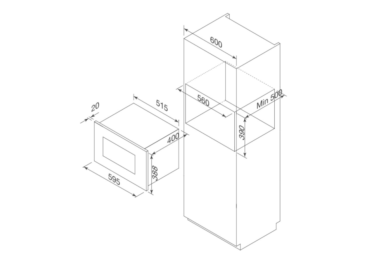 Lò Vi Sóng Có Nướng Malloca MW-927DE | Lắp Âm 27 Lít