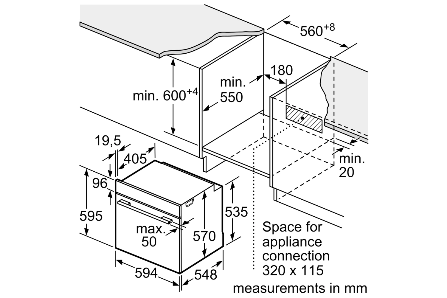 Lò Nướng Bosch HBG536ES3 Serie 6 | Lắp Âm 71 Lít