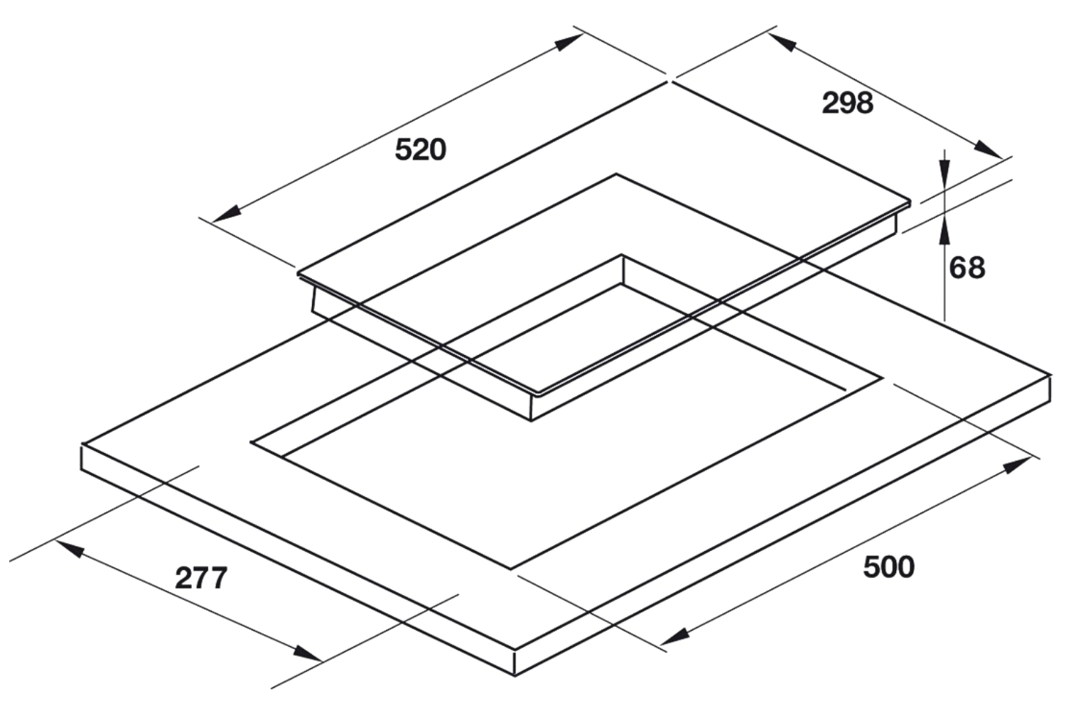 Bếp Từ Đôi Domino Hafele HC-I302D (536.01.900) | Lắp Âm 02 Vùng Nấu