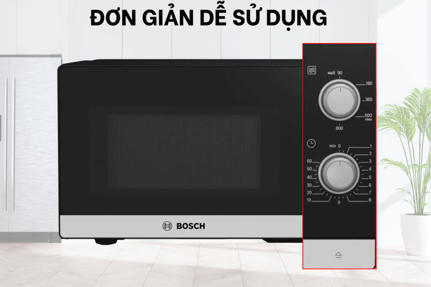 Lò Vi Sóng Độc Lập Bosch FFL020MS2B Serie 2 | Để Bàn 20 Lít