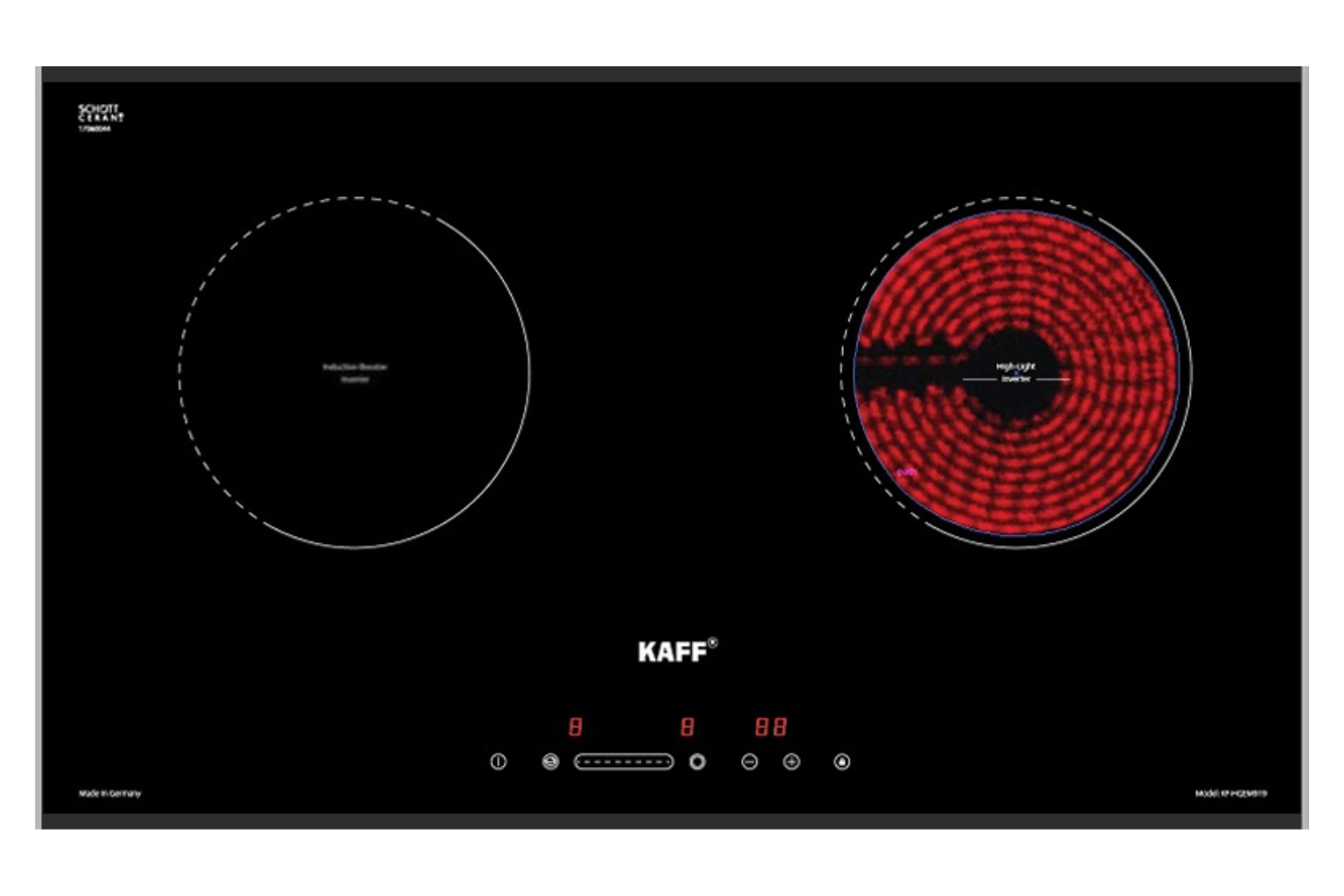 Bếp Điện Từ Âm KAFF KF-EG900IH | 01 Từ - 01 Hồng Ngoại