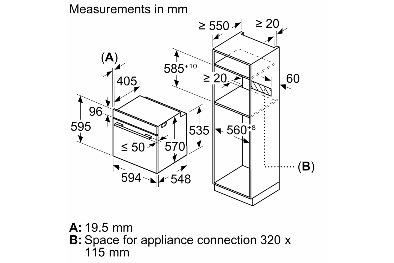 Lò Nướng Bosch HBG536ES3 Serie 6 | Lắp Âm 71 Lít