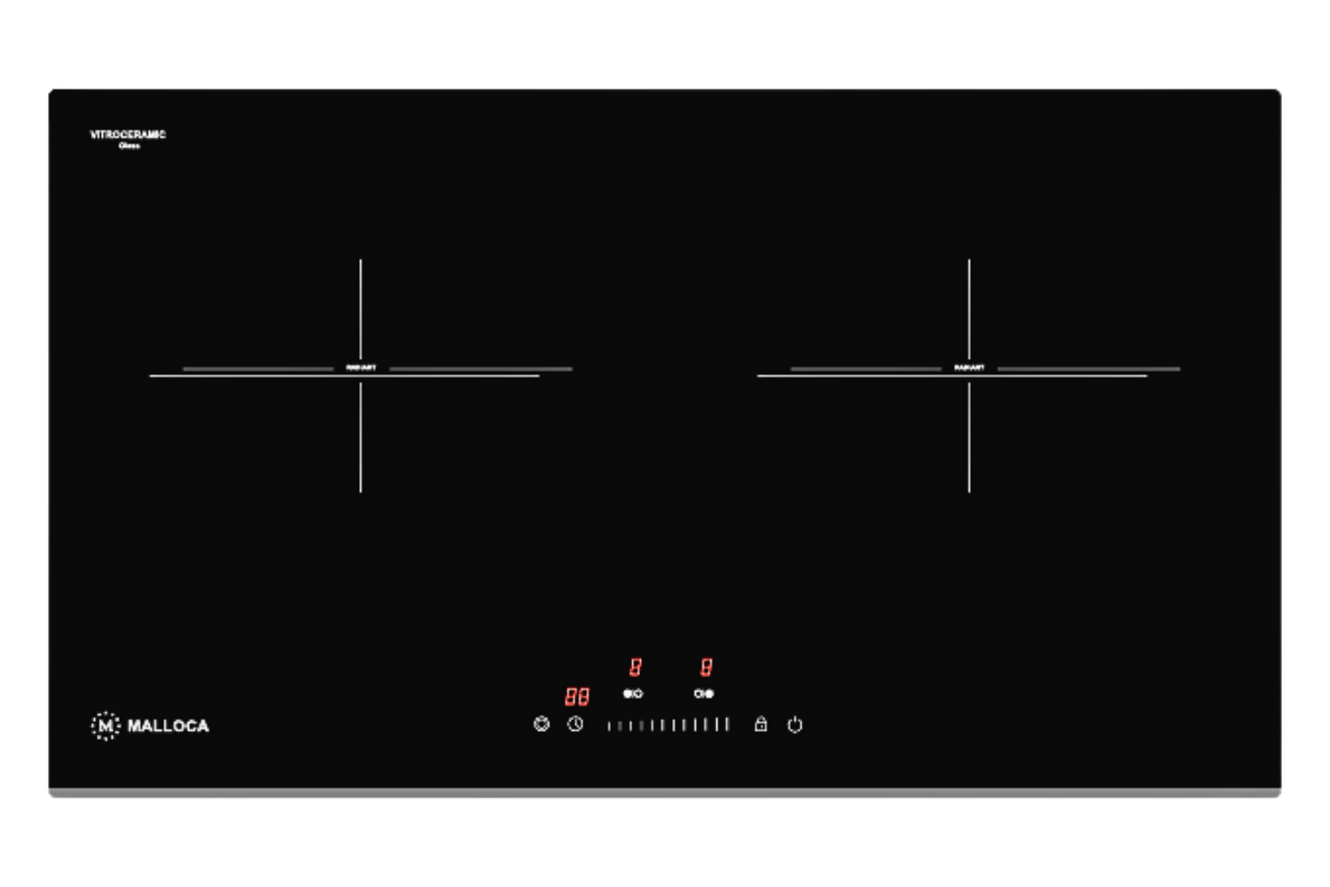 Bếp Điện Đôi Malloca MH-732 RN | Lắp Âm 02 Vùng Hồng Ngoại