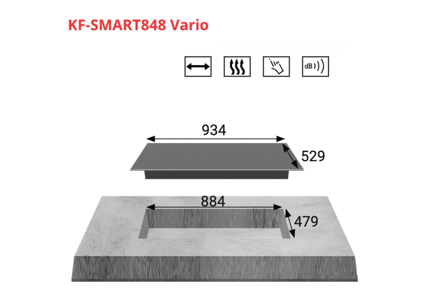 Bếp Từ Âm KAFF KF-Smart848 Vario | 06 Vùng Nấu Đa Điểm