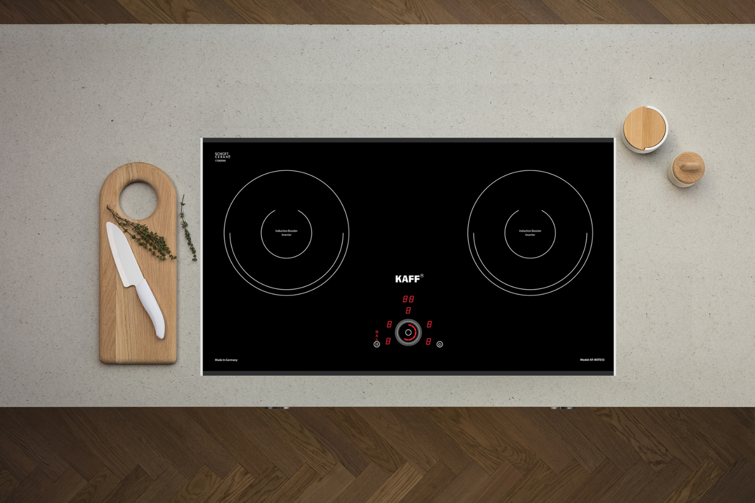 Bếp Từ Đôi KAFF KF-ROTE55 | Lắp Âm 02 Vùng Nấu