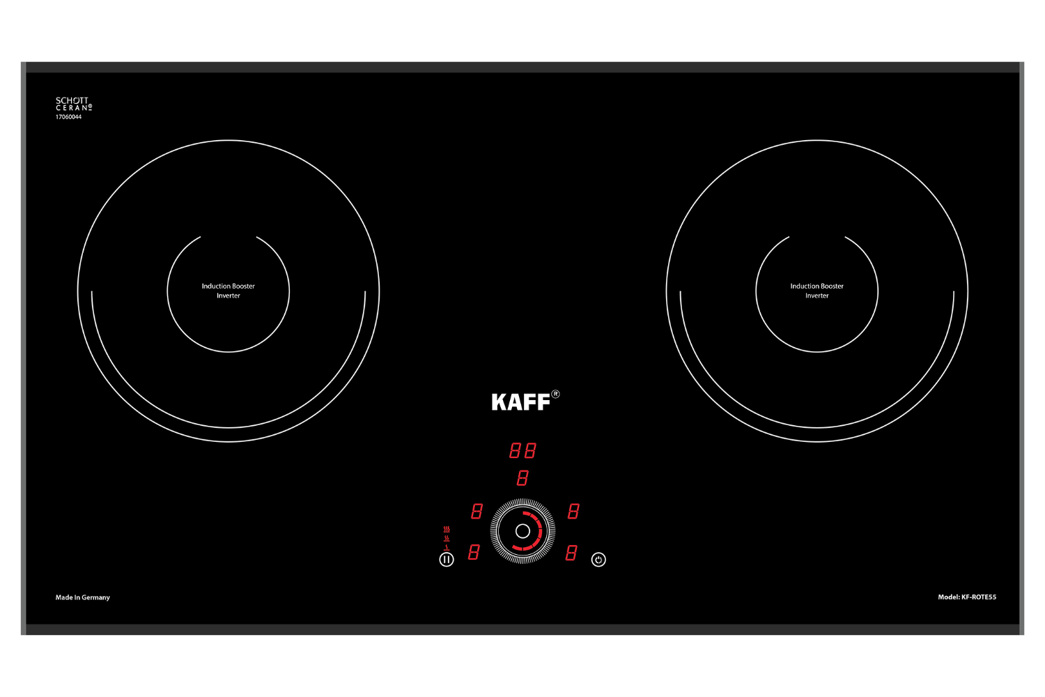 Bếp Từ Đôi KAFF KF-ROTE55 | Lắp Âm 02 Vùng Nấu