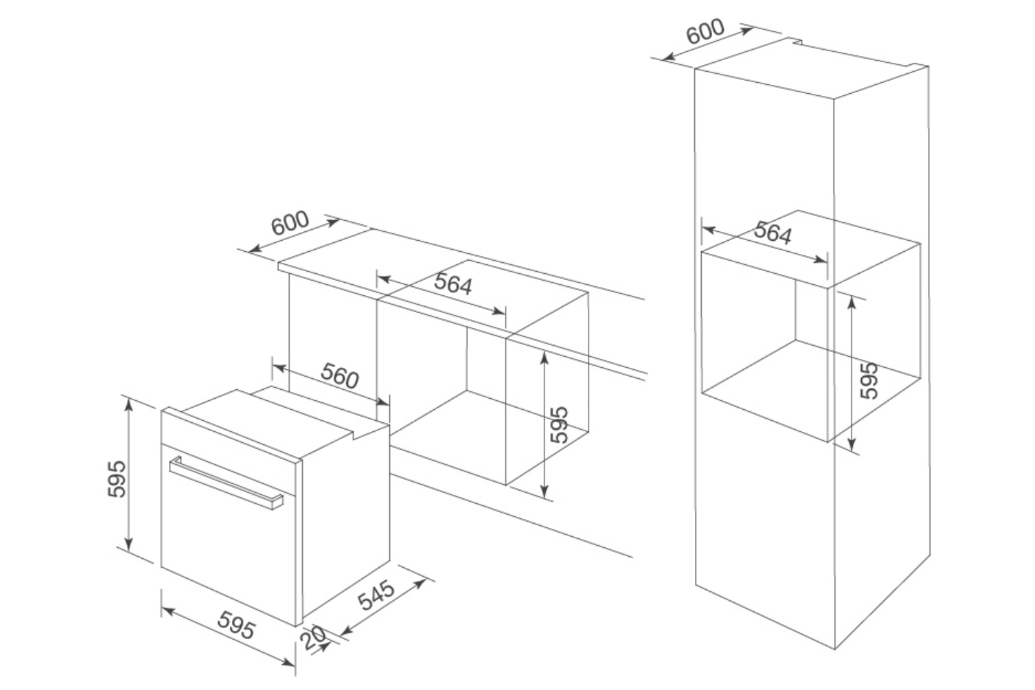 Lò Nướng Vi Sóng Malloca MOV-72 CB | Lắp Âm 72 Lít