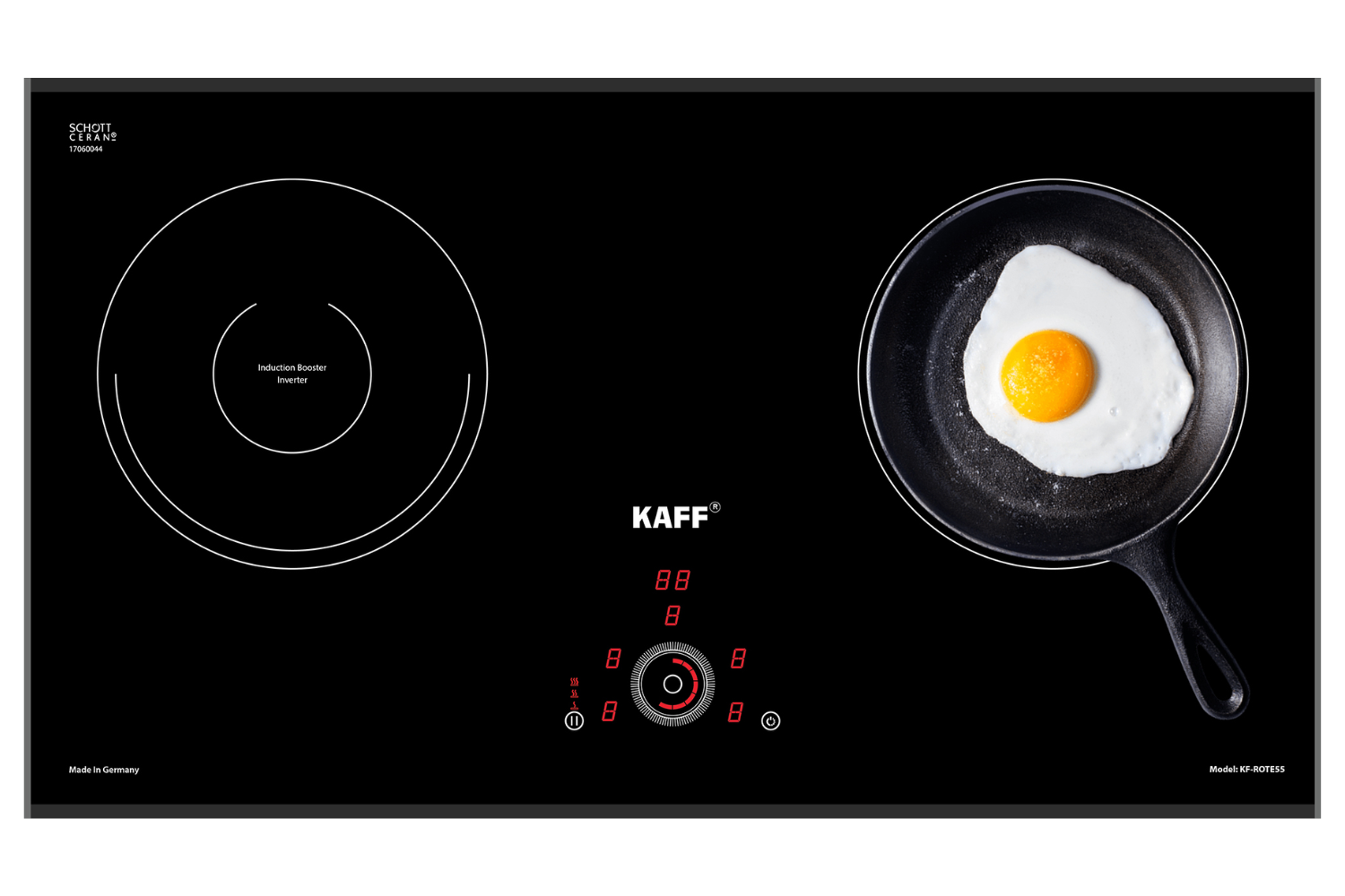 Bếp Từ Đôi KAFF KF-ROTE55 | Lắp Âm 02 Vùng Nấu