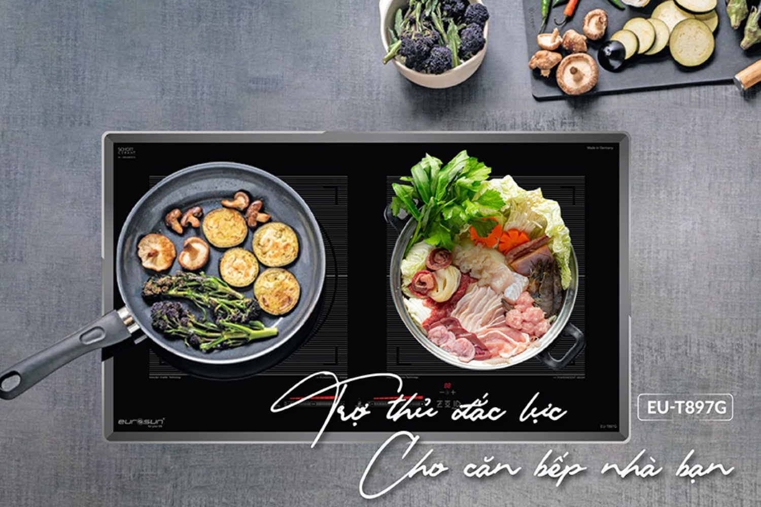 Bếp Từ Đôi Eurosun EU-T897G | Lắp Âm 2 Vùng Nấu