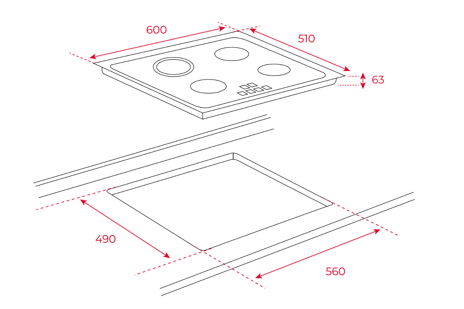 Bếp Điện Hồng Ngoại Teka TZ 6415 | Lắp Âm 4 Vùng Nấu