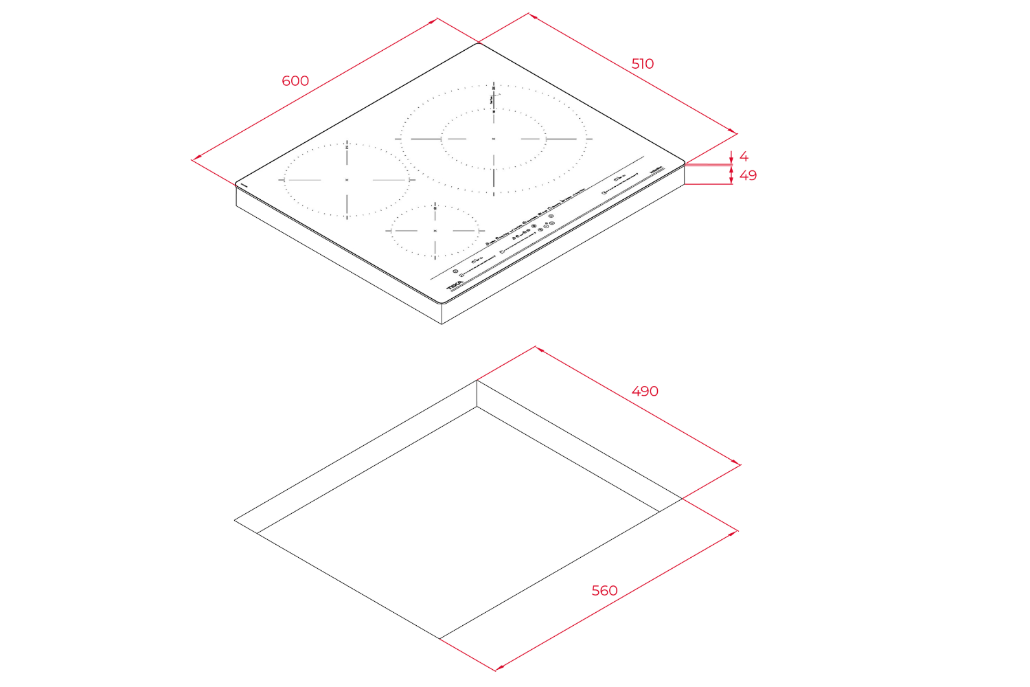 Bếp Từ Teka IZC 63630 BK MST | Lắp Âm 3 Vùng Nấu