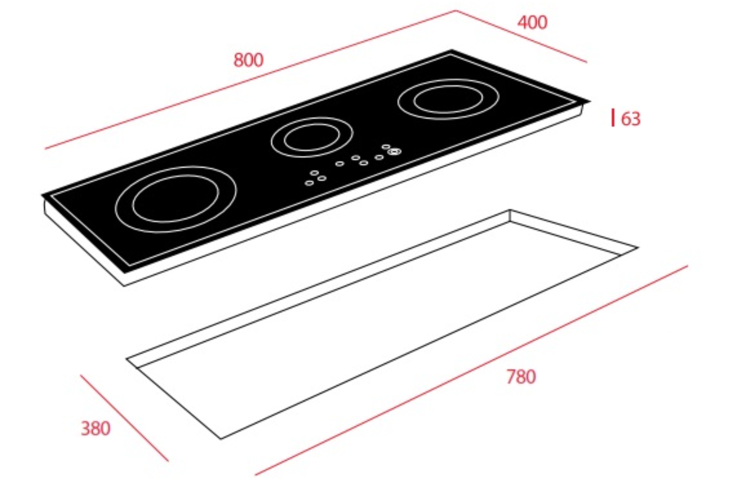 Bếp Điện Hồng Ngoại Teka TRC 83631 TCS | Lắp Âm 3 Vùng Nấu
