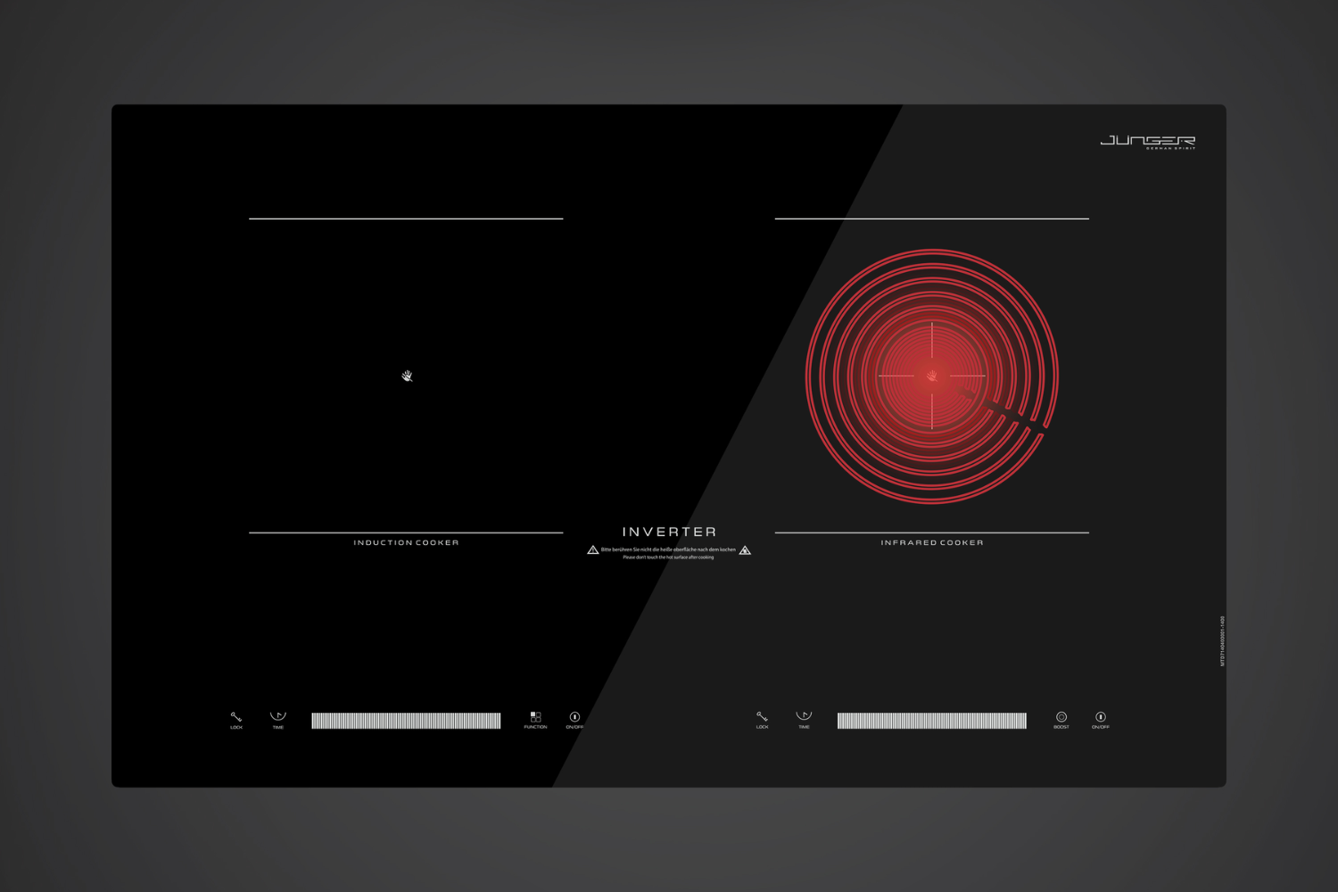 Bếp Điện Từ Kết Hợp Hồng Ngoại Junger MTD-71 | Lắp Âm/Dương 2 Vùng Nấu