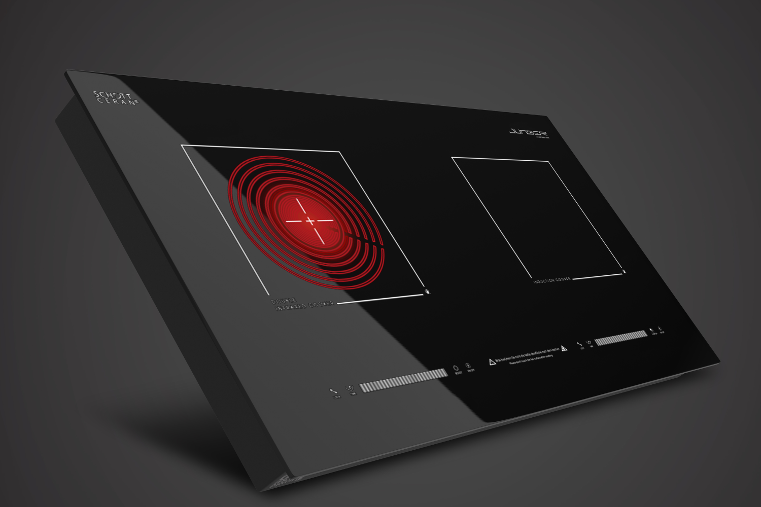 Bếp Điện Từ Kết Hợp Hồng Ngoại Junger MTD-18 | Lắp Âm/Dương 2 Vùng Nấu