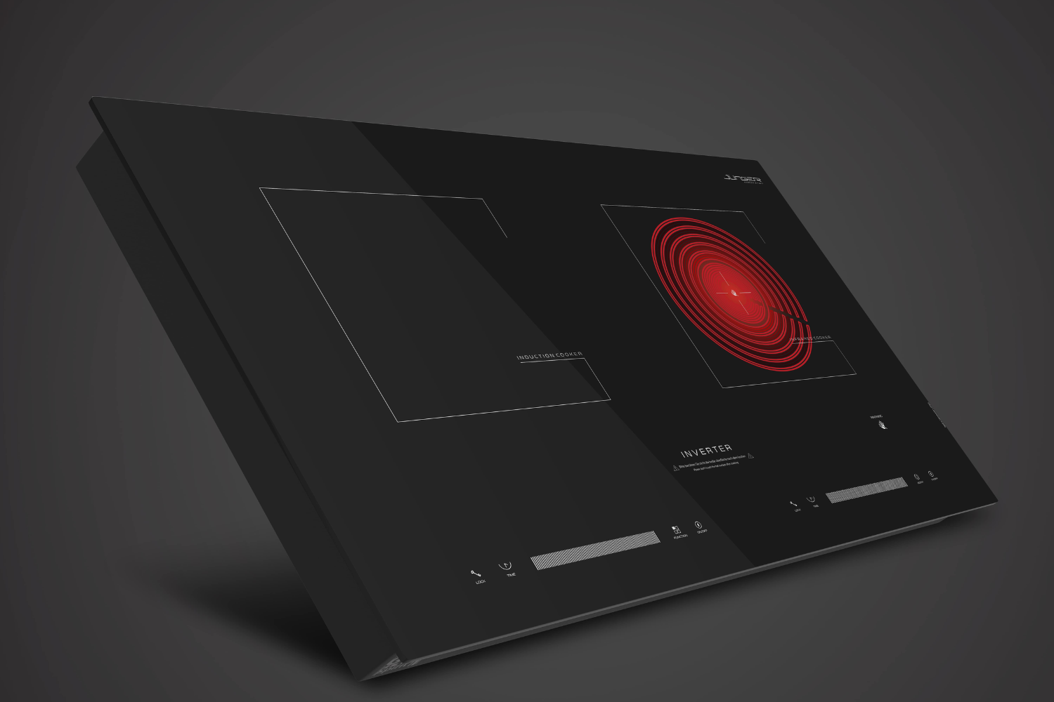 Bếp Điện Từ Kết Hợp Hồng Ngoại Junger NKD-20 | Lắp Âm/Dương 2 Vùng Nấu