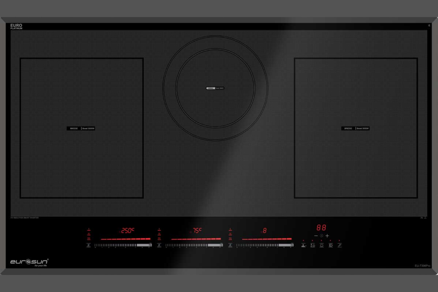 Bếp Từ Eurosun EU-T396Pro | Lắp Âm 3 Vùng Nấu