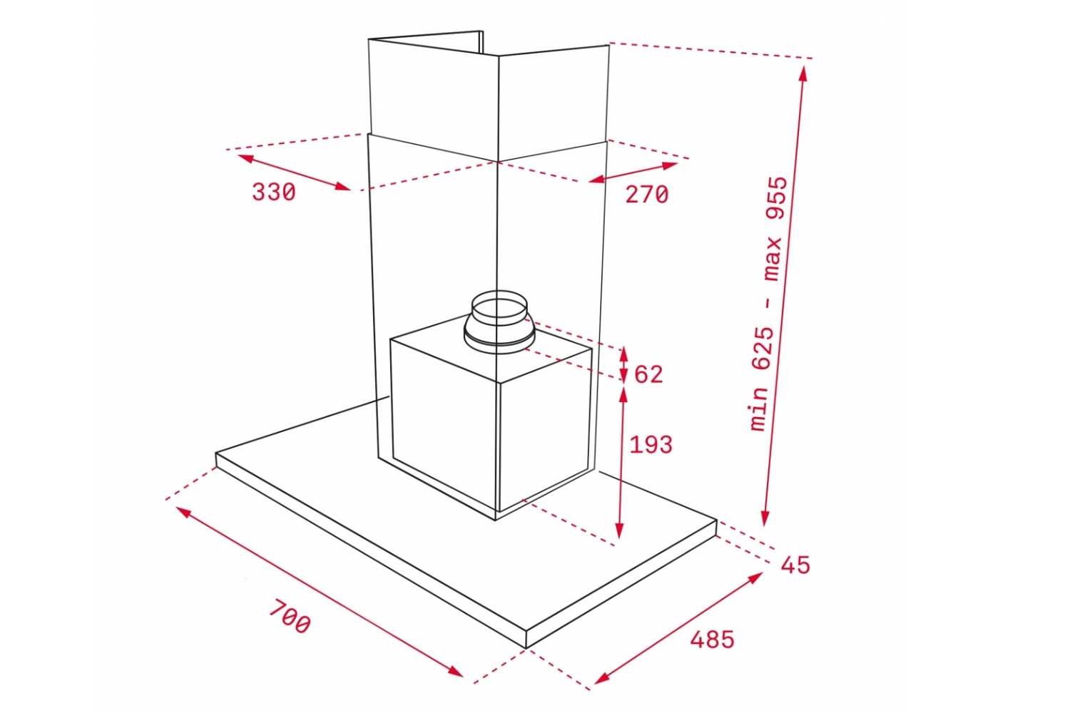 Máy hút mùi áp tường Teka MAESTRO DPL 786 T | 70cm