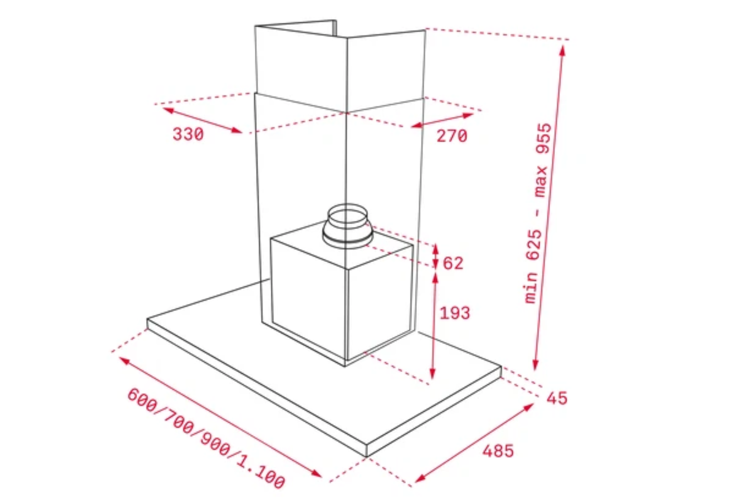 Máy hút mùi áp tường Teka MAESTRO DPL 986 T | 90cm