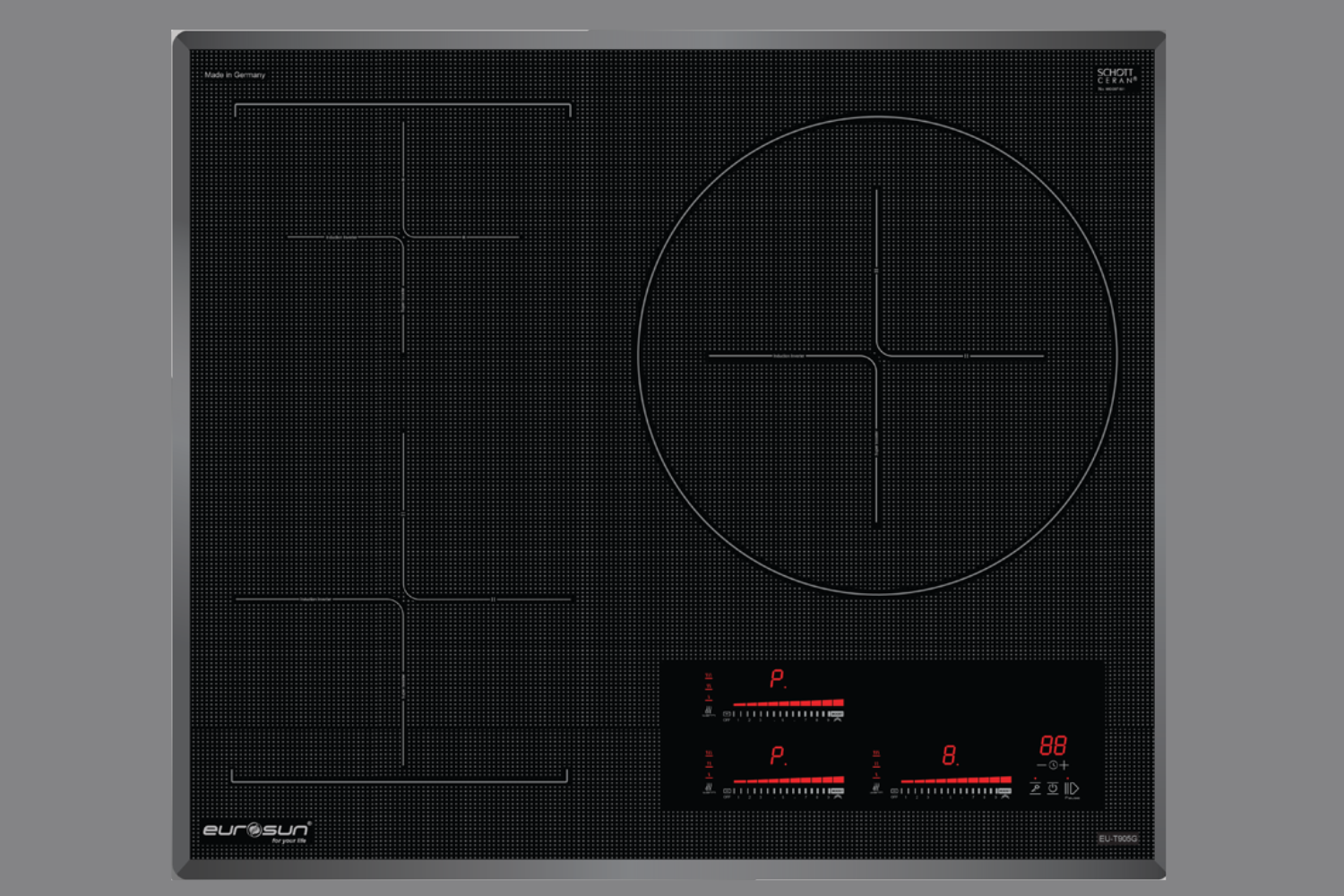 Bếp Từ Eurosun EU-T905G | Lắp Âm 3 Vùng Nấu