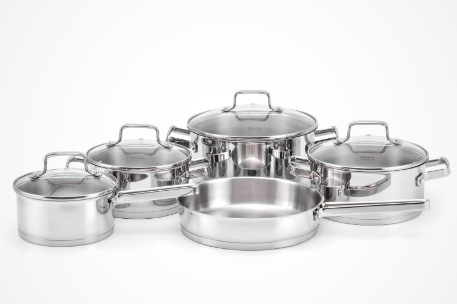 Bộ nồi inox 9 món cao cấp Malloca SA-1503