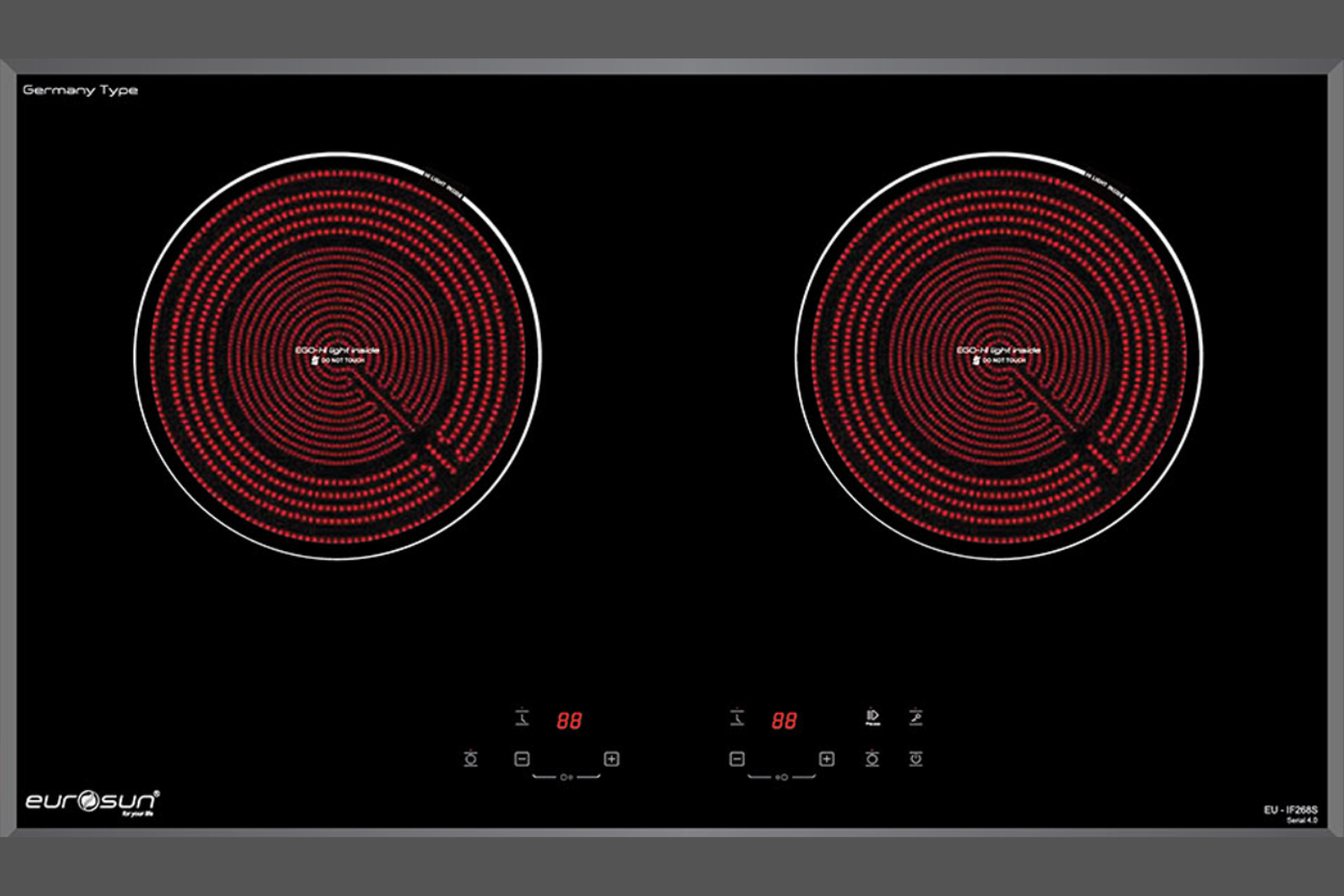 Bếp Điện Hồng Ngoại Eurosun EU-IF268S | Lắp Âm 2 Vùng Nấu