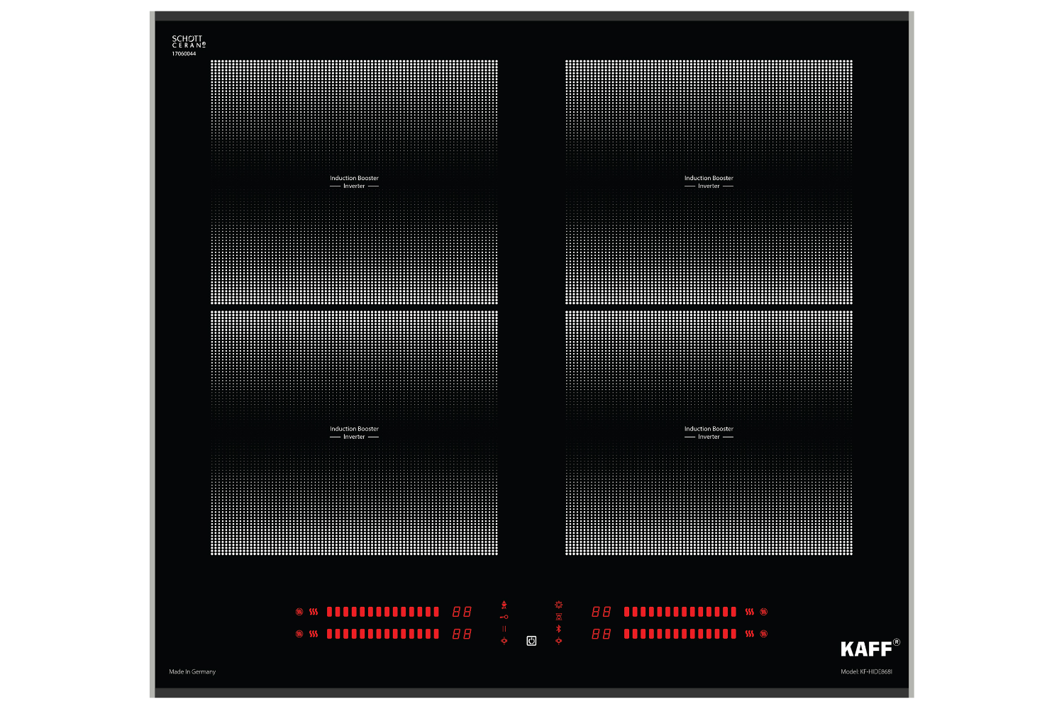 Bếp Từ Âm KAFF KF-HIDE868I | 04 Vùng Nấu Đa Điểm