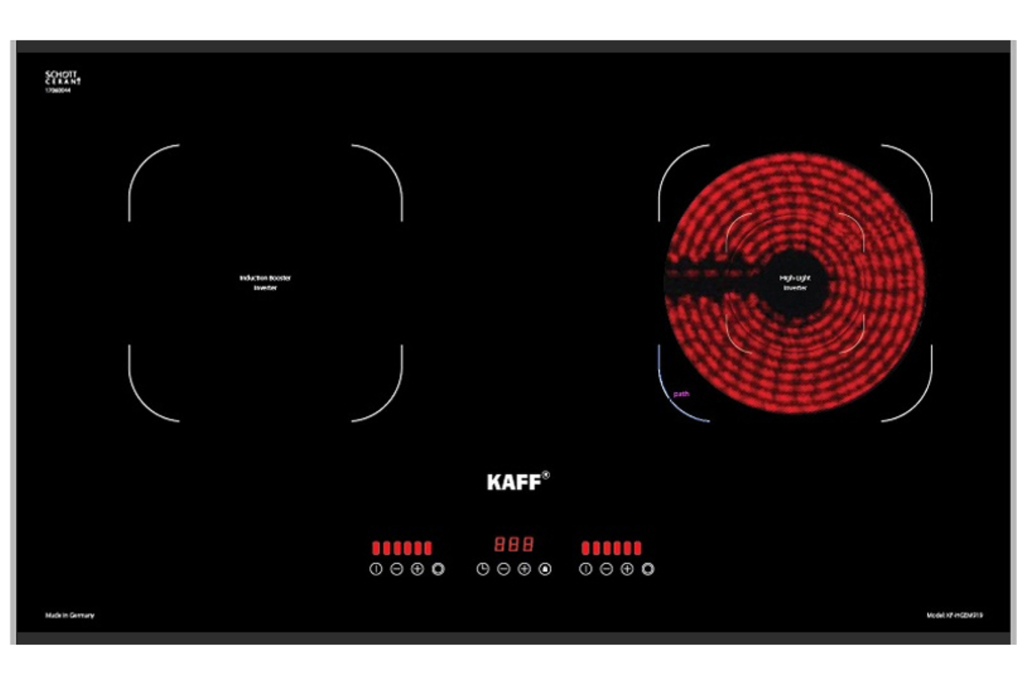 Bếp Điện Từ Âm KAFF KF-EG901IH | 01 Từ - 01 Hồng Ngoại