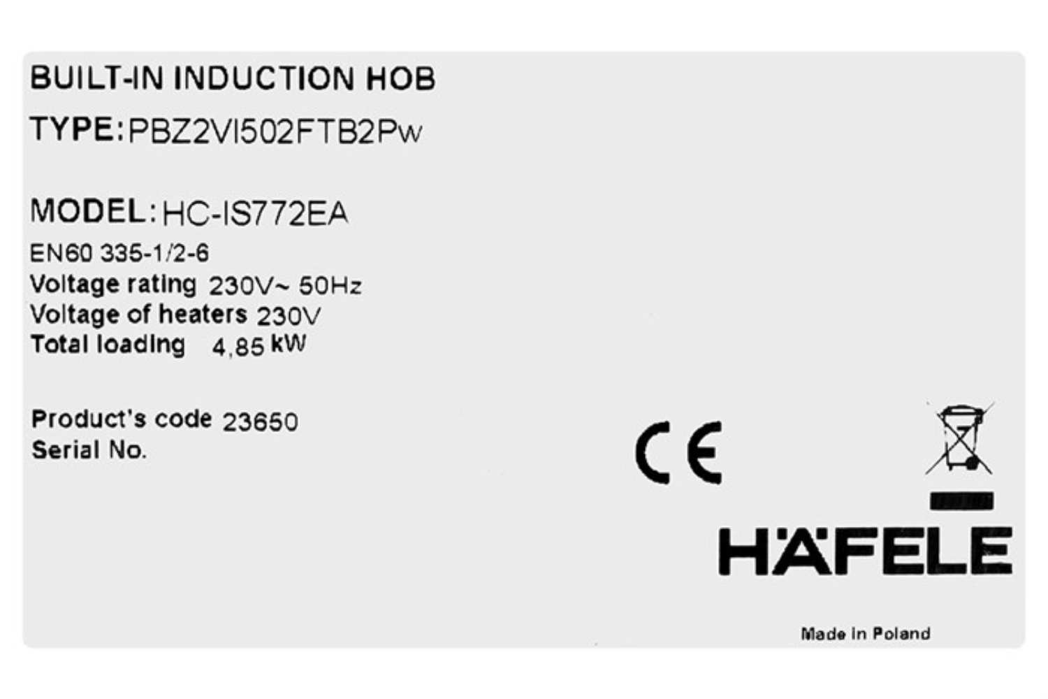 Bếp Từ Đôi Hafele HC-IS772EA (535.02.222) | Lắp Âm 02 Vùng Nấu