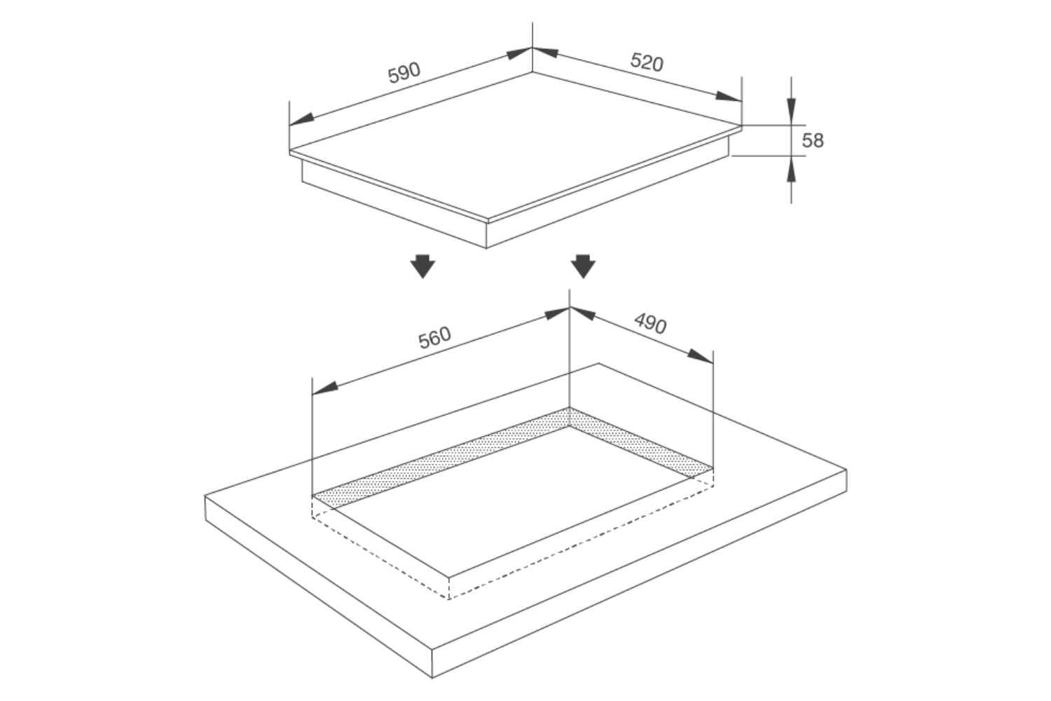 Bếp Từ Âm Malloca MH-5903 IN | 03 Vùng Nấu